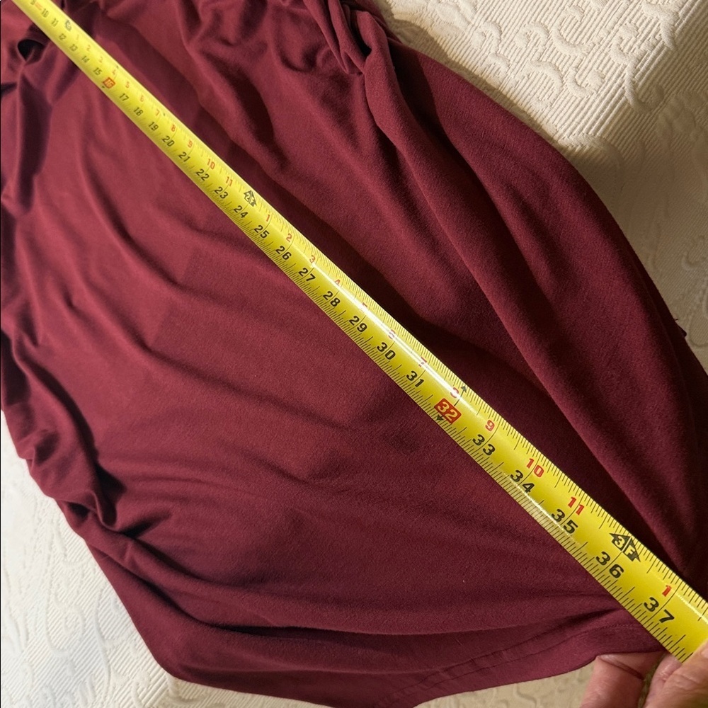 Elegant Burgundy Off-Shoulder Dress. NWT. XL - Picture 8 of 9